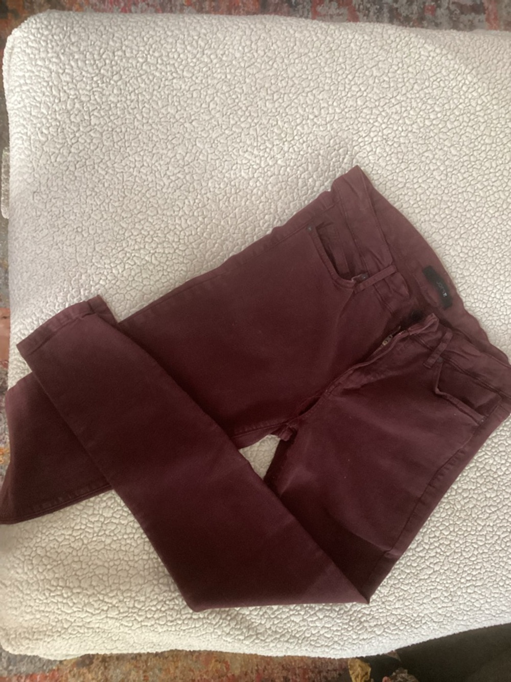Joes Jeans Burgundy Slim Fit Bottoms